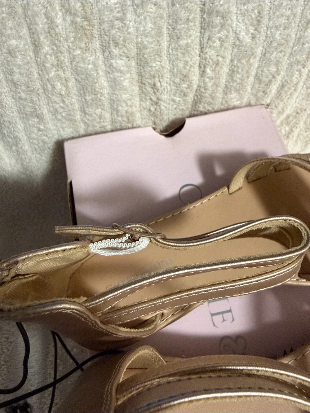 CJ Ficus Kids' Rose Gold Strappy Sandals